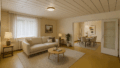 Wohnzimmer mit Esszimmer - KI
