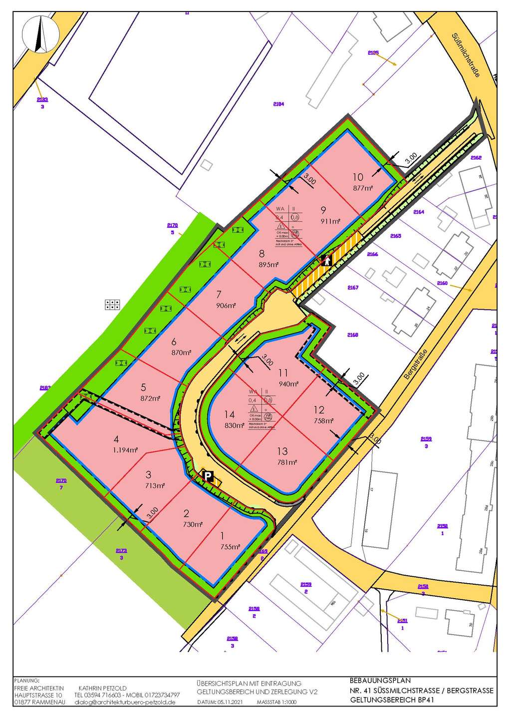 82_Bergstraße_B-Plan_Parzellierung V2_05.11.2021