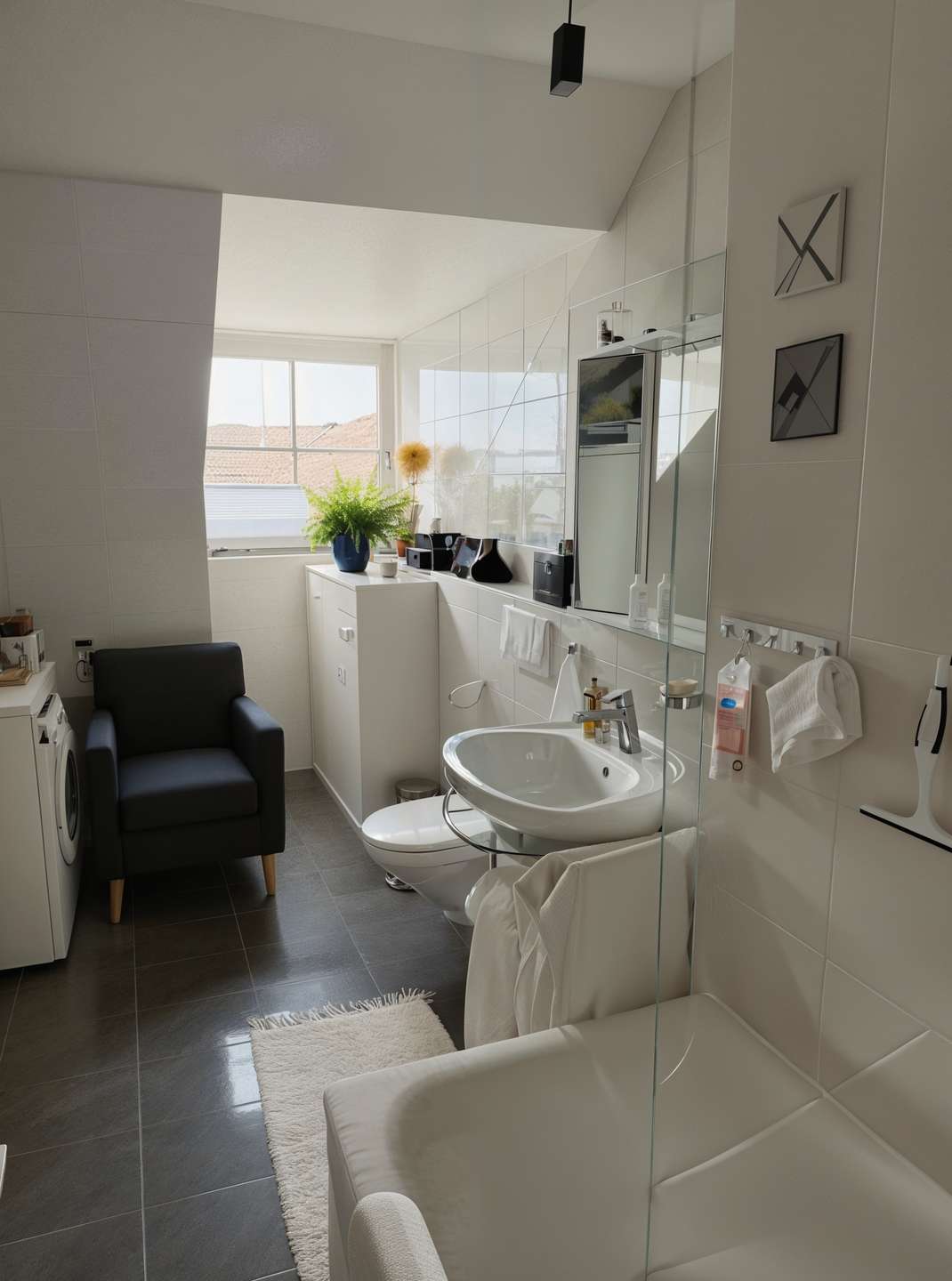 Bad - Wohnzimmer, Modern - (KI generiert)