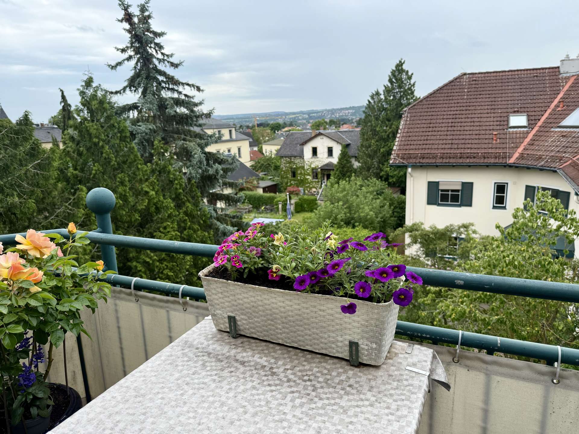Blick vom Balkon