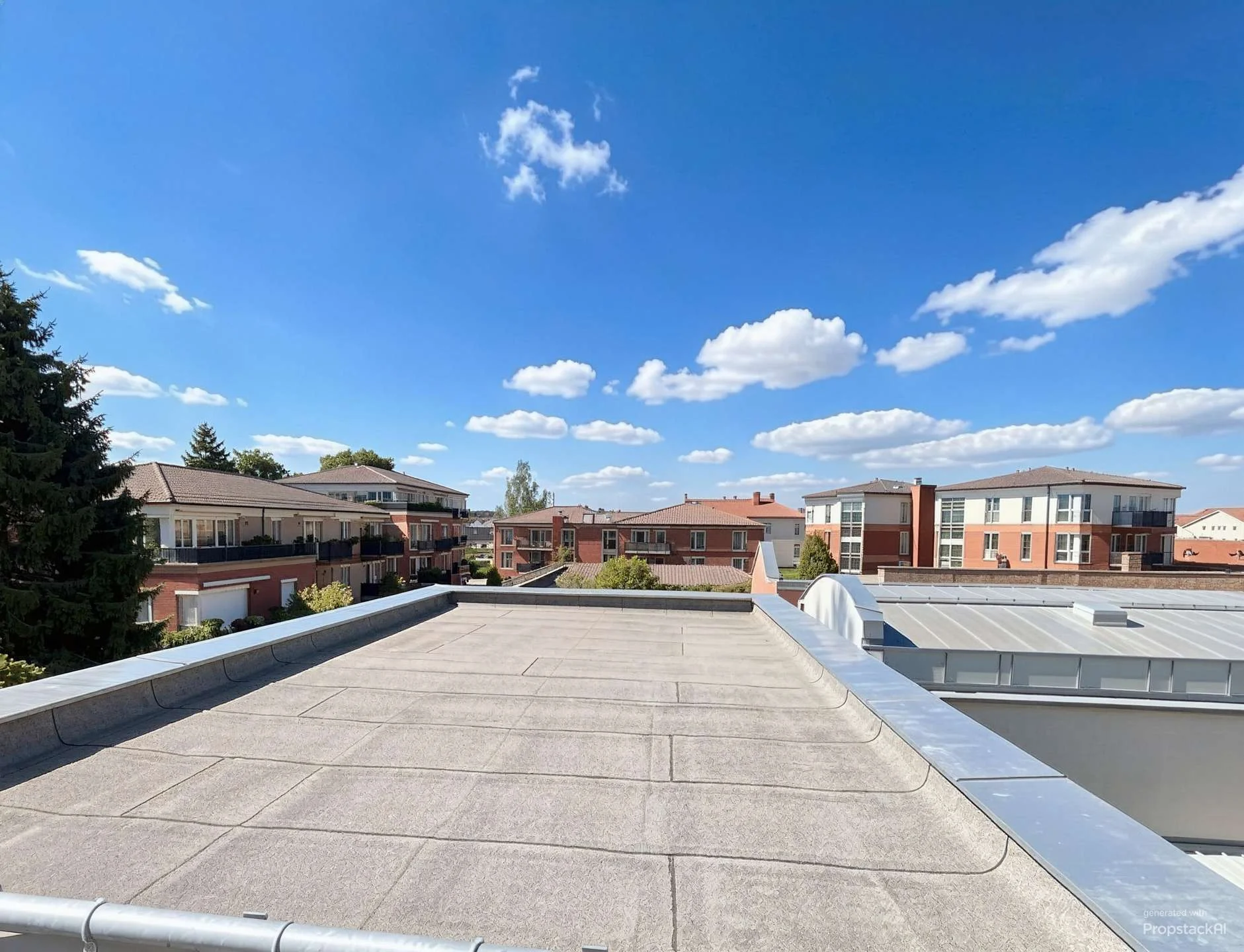 Blick von der Dachterrasse
